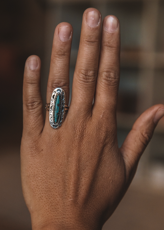 The Moon Turquoise Ring