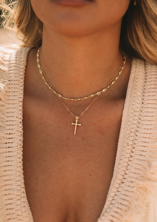 The Double Crown Cross Necklace