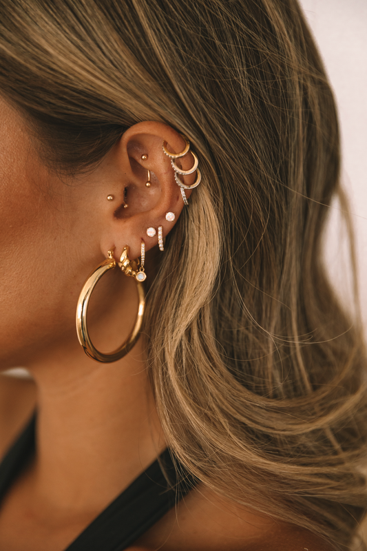 The Mini Croissant Hoop Earring