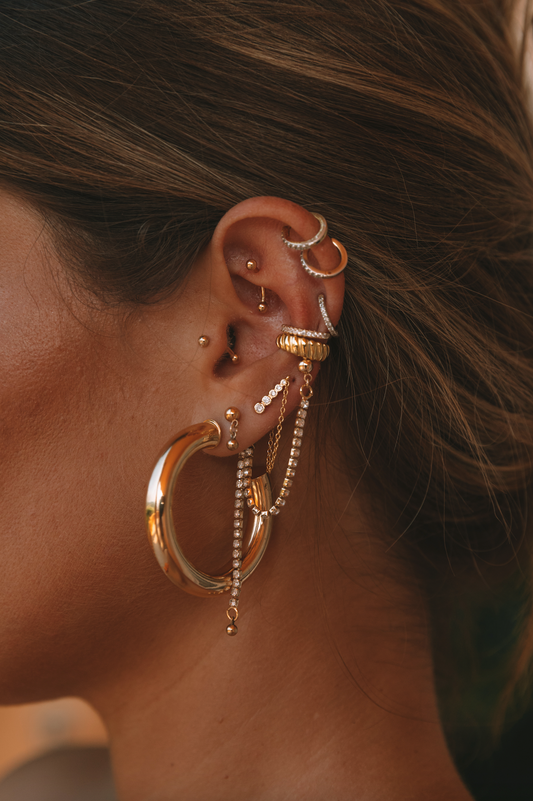 The CZ Double Drop Earring