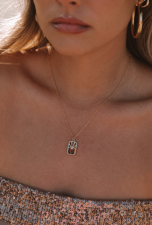 The Tigers Eye Tag Necklace