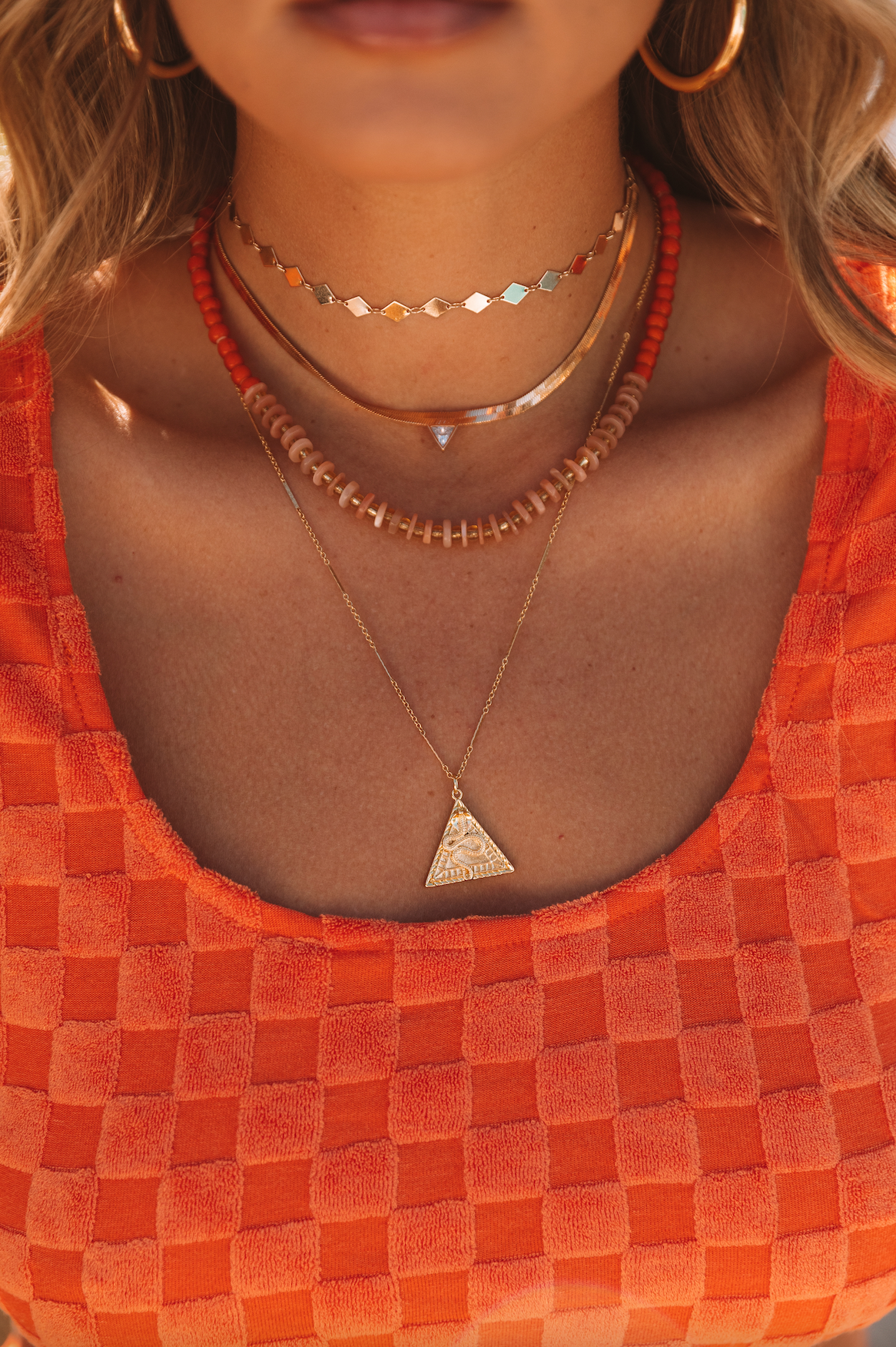 The Triangle Herringbone Necklace